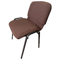 Універсальний чохол на офісний стілець KarnaOffice Коричневий 290 гр/м2 еластичний захисний ISO KARNA 00410