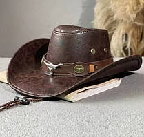 Ковбойський капелюх у стилі вестерн коричневий унісекс