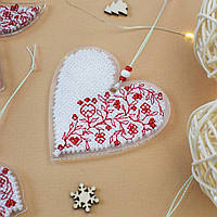 Набір для вишивки новорічної іграшки на акриловій основі НА-005 "Сяйво почуттів"