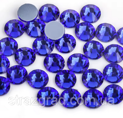 Стрази термоклеевие Premium SAPHIRE SS10 Hot Fix 100 шт, фото 1