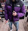 Чоловічий пуховик The North Face 700 TNF фіолетовий куртка Норд Фейс ТНФ коротка зимовий одяг, фото 3