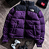 Чоловічий пуховик The North Face 700 TNF фіолетовий куртка Норд Фейс ТНФ коротка зимовий одяг, фото 2