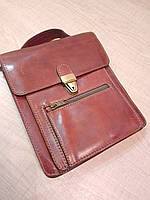 Барсетка чоловіча сумка зі шкіри коричнева б/у