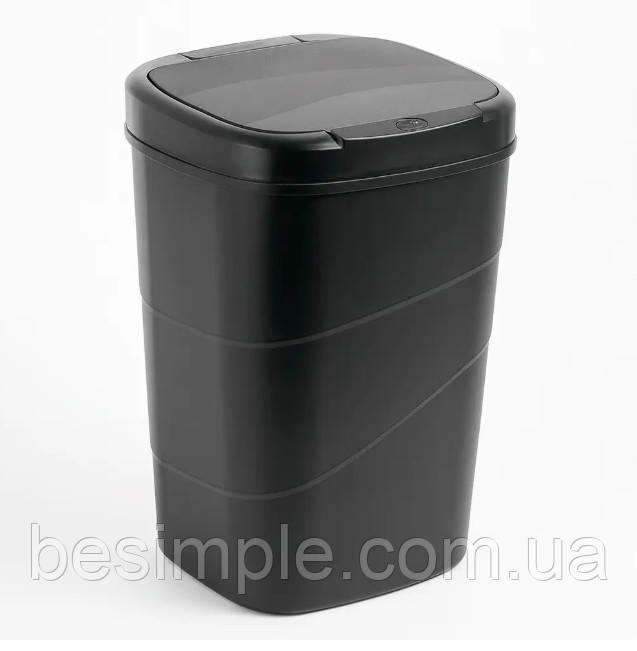 Автоматичне сенсорне відро 13 л, чорного кольору / Відро для сміття з датчиком / Інтелектуальний кошик, фото 1