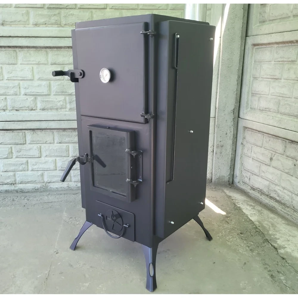 Піч камін Vulkan Elit 200 м3 4 мм з духовкою, фото 1