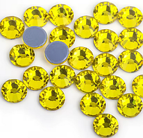 Стрази термоклеойві Premium Citrine SS10 Hot Fix 100 шт Термо стрази