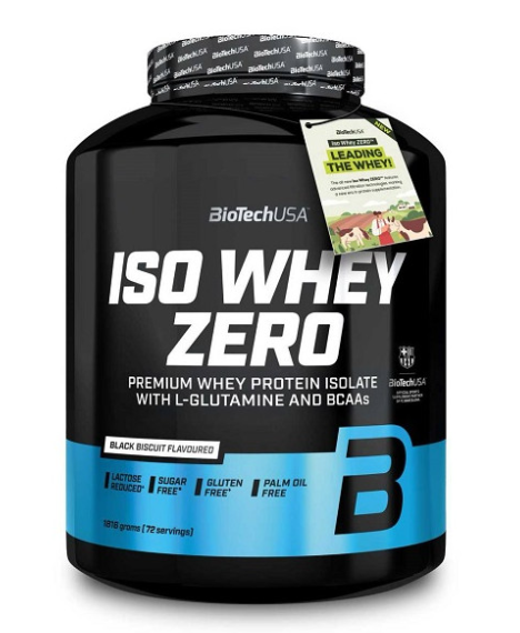 Протеїн Iso Whey Zero BioTech 1.8 кг Чорний бісквіт, фото 1