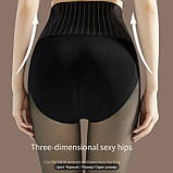 Жіночі колготи теплі з імітацією капрону на флісі. Високий пояс 44-48 р, фото 8