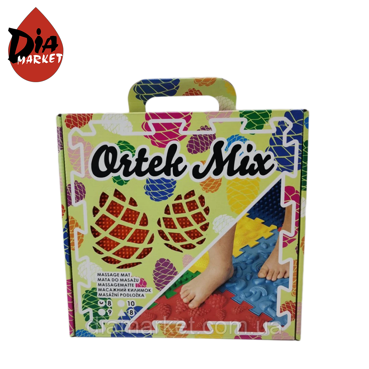 Масажний килимок Ortek Мікс 8 пазлів, фото 1