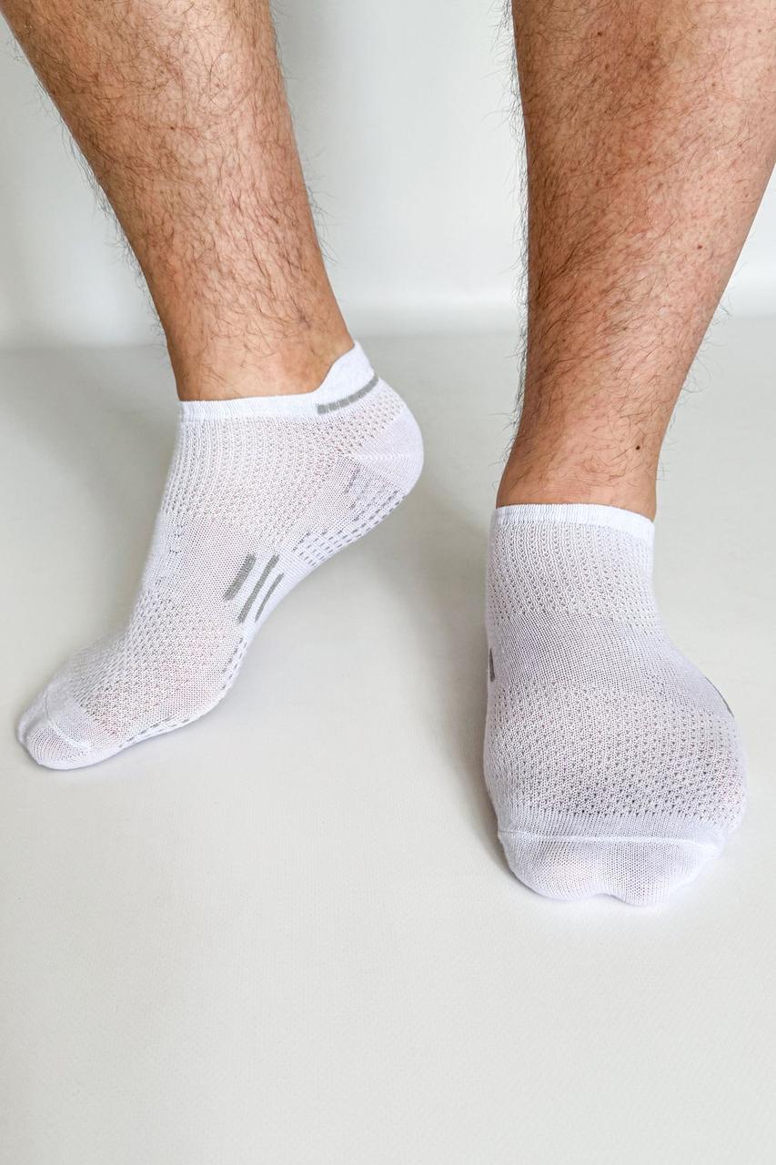 Чоловічі шкарпетки короткі Лайт Apmi 39-42 білий, фото 1