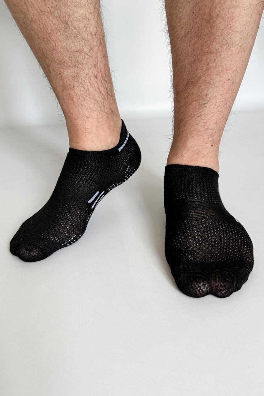 Чоловічі шкарпетки короткі Лайт Apmi 39-42 чорний, фото 1