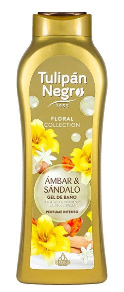 Парфумований гель для душу Tulipan Negro Floral бурштин та сандал 650 мл, фото 1