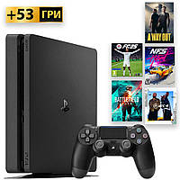 Playstation 4 Slim +53 Игры +подписка EA PLAY Б/У