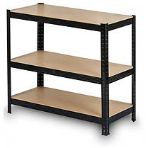 Стелаж металевий 150х70х30см Siker GoodTool G7030 чорний 5 полиць для офісу гаража складу підвалу магазину, фото 4