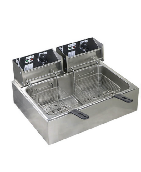 Фритюрниця електрична професійна Vektor SZ-82 (Фритюр 6+6 літрів)