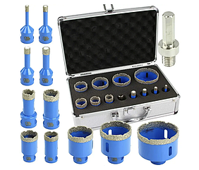 Комплект кільцевих алмазних коронок для плитки AL-FA ALDHSS11 (6-68мм) 11 шт.