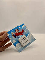 Листівка квадрат (80х80 мм) + шоколад із логотипом для стоматології 100 шт