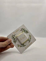 Листівка квадрат (80х80 мм) + шоколад із логотипом для ресторанів і кафе 100 шт