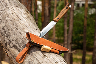 Ніж туристичний компактний BPS Knives HK1 CSHF, вуглецева сталь, кресало (Україна), фото 4