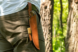 Ніж туристичний компактний BPS Knives HK1 CSHF, вуглецева сталь, кресало (Україна), фото 5