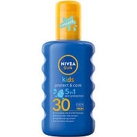 Качественный Средство от загара Nivea Sun Kids Детский солнцезащитный спрей Защита и уход SPF 30 200 мл