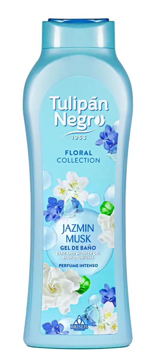 Парфумований гель для душу Tulipan Negro Floral жасминовий мускус 650 мл, фото 1