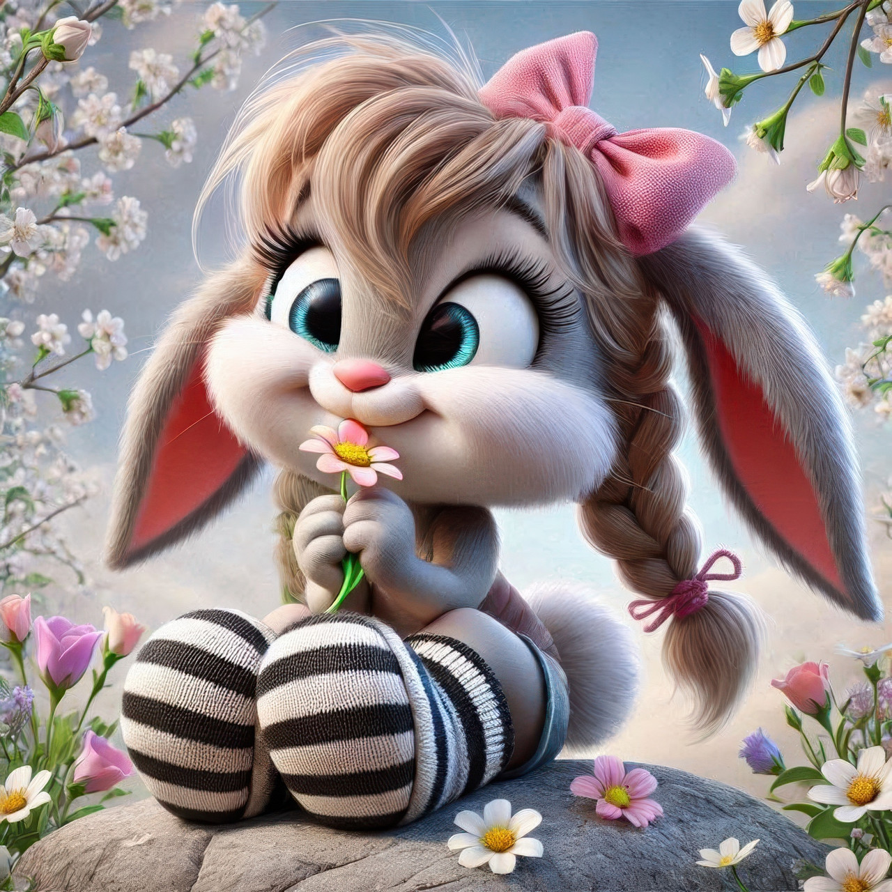 Алмазна мозаїка "У весняному саду", 20*20см, на рамці, в кор. 21*21*2,5см, ТМ Dreamtoys, фото 1