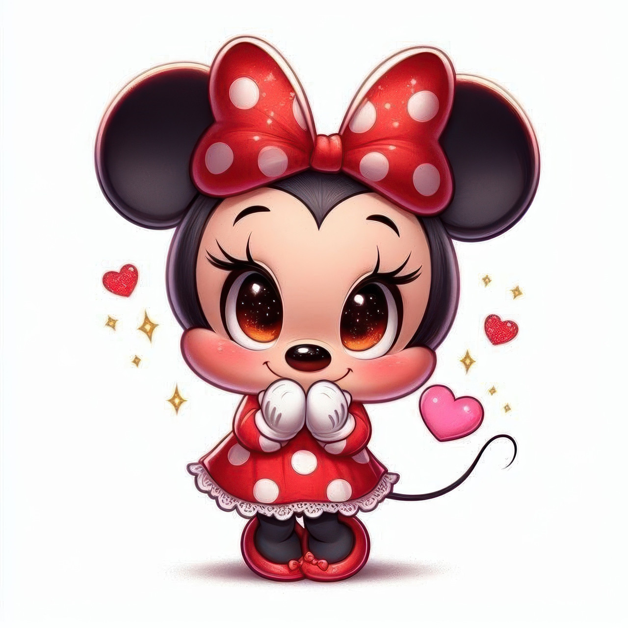 Алмазна мозаїка "Мишка в червоному", 20*20см, на рамці, в кор. 21*21*2,5см, ТМ Dreamtoys, фото 1