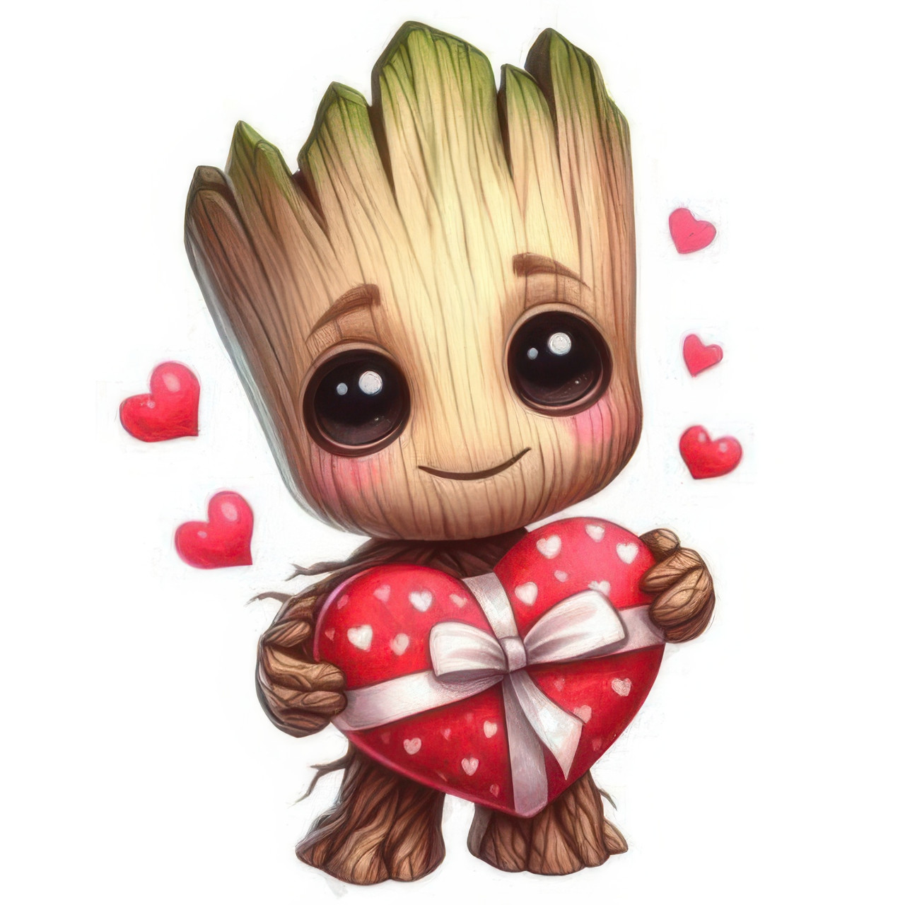 Алмазна мозаїка "Грут з серцем", 20*20см, на рамці, в кор. 21*21*2,5см, ТМ Dreamtoys, фото 1