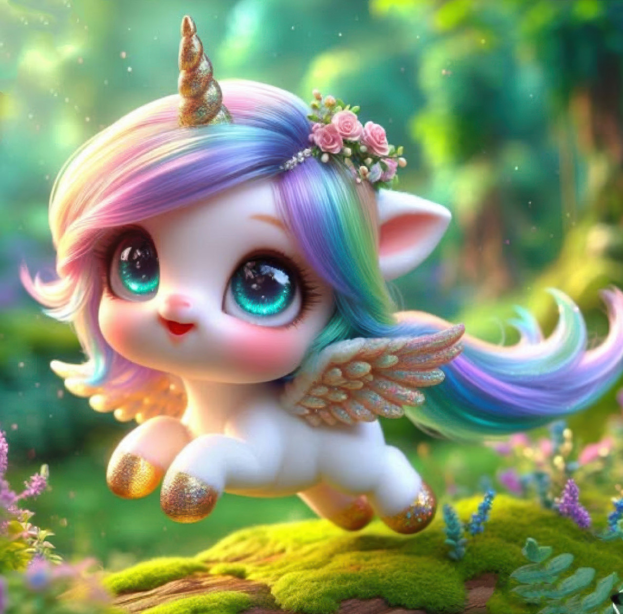 Алмазна мозаїка "Єдиноріжка у польоті", 20*20см, на рамці, в кор. 21*21*2,5см, ТМ Dreamtoys, фото 1