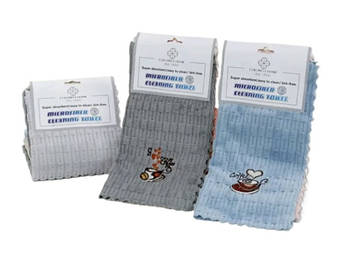 Кухонні серветки з мікрофібри Colorful Home Coffee 30х30см. (4 шт. в упаковці)