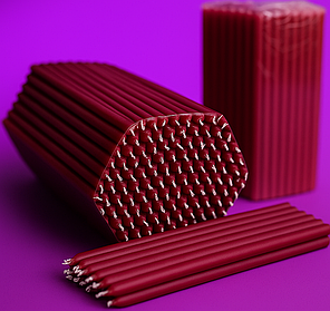 Воскові червоні свічки 100% натуральний бджолиний віск 10 шт ритуальні воскові свічки, свічка червона