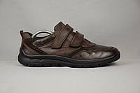 Туфлі чоловічі Gallus на липучці кросівки шкіряні взуття коричневе черевики напівчеревики Оригінал 43-44 р/28 см