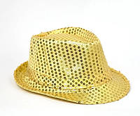 Капелюх диско з паєтками 54-58 см / Карнавальний капелюх у блискітках / Стильний капелюх для вечірки