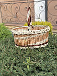 Корзина плетена з цільної лози XL. Арт:0-184, фото 2