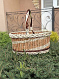 Корзина плетена з цільної лози XL. Арт:0-184, фото 7