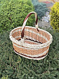 Корзина плетена з цільної лози XL. Арт:0-184, фото 5