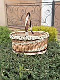 Корзина плетена з цільної лози XL. Арт:0-184, фото 6