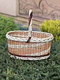 Корзина плетена з цільної лози XL. Арт:0-184, фото 4