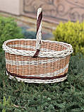 Корзина плетена з цільної лози XL. Арт:0-184, фото 3