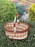 Корзина плетена з лози. L Арт:0-185, фото 4