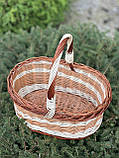Корзина плетена з лози. L Арт:0-185, фото 3