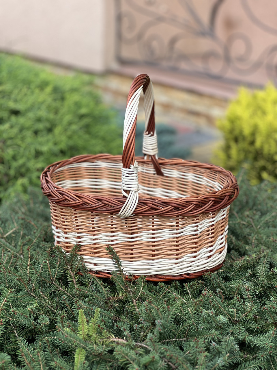 Корзина плетена з лози. L Арт:0-185, фото 1