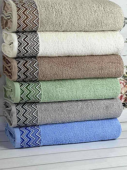 Рушник банний Zigzag design (в асортименті), упаковка 6 шт