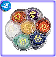 Mm Rest Набір каменів 7 чакр 150g натуральні кристали для медитацій енергії та балансу Maxi7\Q