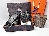 Подарунковий набір LV (Ремінь + Гаманець), фото 2