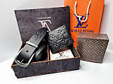 Подарунковий набір LV (Ремінь + Гаманець), фото 4