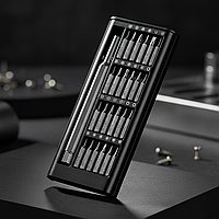 Викрутка набір прецизійних 25 в 1 чорний, набір викруток для ремонту зі сталевими насадками