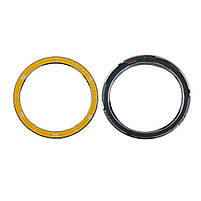 Комплект для Xiaomi Watch S3/S4 Yellow (безель ATR+шкіряний ремінець), фото 4