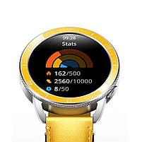 Комплект для Xiaomi Watch S3/S4 Yellow (безель ATR+шкіряний ремінець), фото 8